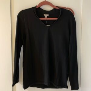 J Jill V Neck Black Pullover Sweater
